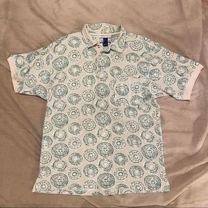 Vintage 90s St.Durand Short Sleeve Cotton Patterned Polo